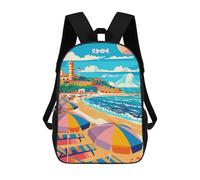 sinyumoney Rimini Beach Bliss Rucksack Business Laptop Rucksack Bag Unisex Casual Daypack for Men/Women 17inch