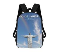 sinyumoney RIO Backpack 3D Printed Children's School Backpack Kids Travel Backpacks High Capacity Book Bags Children's Backpack Rucksack 17inch