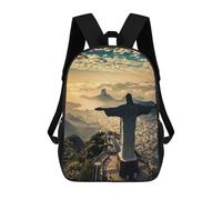 sinyumoney Rio De Janeiro Brazil Backpack School Bag Water Resistant Travel Backpack Computer Bag for Girls Boys Teenage 17inch