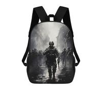 sinyumoney Riot Police Heroes Children's Backpack, 3D Printed School Backpack, Backpack for Boys Girls, Adjustable School Bag for Primary School 17inch
