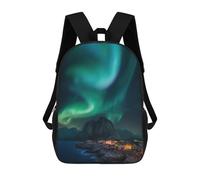 sinyumoney Rise Up 3D Printed 17inch Kids School Backpack School Bag Fashion Rucksacks for Boys Elementary And Middle School Students