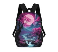 sinyumoney River Landscape Fantasy Children's Backpacks 17inch School Backpack 3D Printed Bag Bookbag for Kids Travel Rucksacks Boy Girl Book Bags Kids School Bag