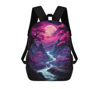 sinyumoney River Landscape Fantasy School Backpack Large Water Resistant Laptop Backpack for Boys/Girls/Teenagers 17inch