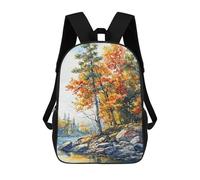 sinyumoney Riverside Fall Trees School Backpack Lightweight Schoolbag Dayback Bookbag College for Teenage Girls Boys Women Men 17inch