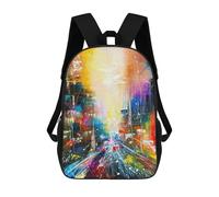 sinyumoney Road to Light School Backpack Lightweight Schoolbag Dayback Bookbag College for Men, Women & Teenage Boys 17inch