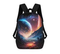 sinyumoney Road To Universe Landscape Backpack 3D Printed Kids School Backpack High Capacity Travel Backpacks Book Bags Kids Backpack 17inch