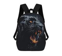 sinyumoney Roaring Black Panther Children's School Backpack 3D Printed for Kids Travel Rucksacks Book Bags Kids School Bag 17inch