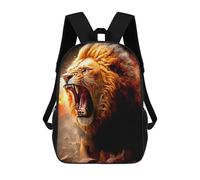sinyumoney Roaring Lion Artwork Children's Backpacks School Backpack 3D Printed Backpack for Kids Travel Rucksacks Book Bags Kids School Bag 17inch
