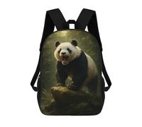 sinyumoney Roaring Panda in Jungle 17 Inch Backpacks Kids Schoolbag,3D Printed Elementary And Middle School Students Backpacks for Boys Girls