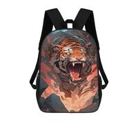 sinyumoney Roaring Tiger Attack School Backpack Water Resistant Travel Backpack Computer Bag for Men, Women & Teenage Boys 17inch