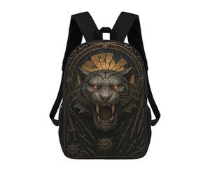 sinyumoney Roaring Tiger - Gothic Metal Fantasy Beast Poster Backpack School Daypacks Business Backpack Water Resistant Bookbag for Camping Outdoor Adventures And Daily Travel 17inch