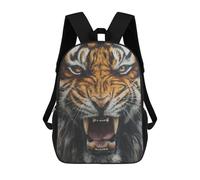 sinyumoney Roaring Tiger Illustration 17inch School Bag 3D Printed Children's School Backpack Casual Fashion Travel Backpacks for Kids School Students