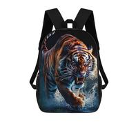 sinyumoney Roaring Tiger in Action School Backpack Work Business College School for Campus Outdoor Travel Sports 17inch
