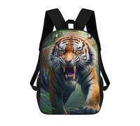 sinyumoney Roaring Tiger in Jungle-1 Rucksack Fashion Stationery Backpack Waterproof Casual Daypacks for Boys/Girls/Teenagers 17inch