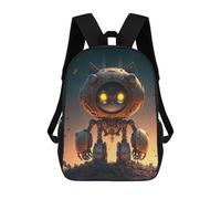 sinyumoney Robotic Cat in Space Adventure Backpack School Bag Lightweight Schoolbag Dayback Bookbag College for Men/Women 17inch