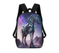 sinyumoney Robotic Unicorn in Space Backpack 3D Print Kids Bag Elementary Students Daypack Lightweight School Bag for Children Girls Boys Nursery Lunch Pack 17inch