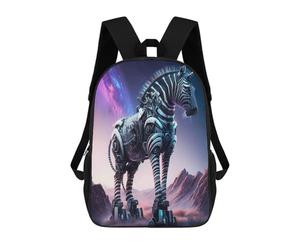 sinyumoney Robotic Unicorn in Space Rucksack Lightweight Casual Daypack School Backpacks for School/Work/Travel 17inch