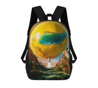 sinyumoney Rocket to A Planet School Backpack Water Resistant Computer Rucksack for Campus Outdoor Travel Sports 17inch