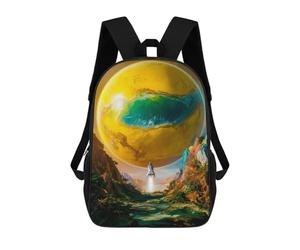 sinyumoney Rocket to A Planet School Backpack Water Resistant Computer Rucksack for Campus Outdoor Travel Sports 17inch