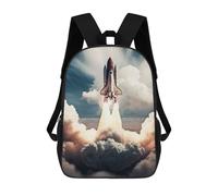 sinyumoney Rocket to The Moon Backpack School Bag Water Resistant Travel Backpack Computer Bag for Girls Boys Teenage 17inch