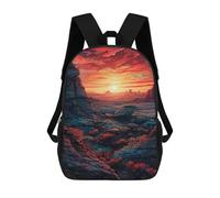 sinyumoney Rocky Desert Oil Painting School Backpack Large Water Resistant Laptop Backpack for Girls Boys Teenage 17inch