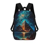 sinyumoney Rocky Desert Pyramids School Backpack Daypacks Business Backpack Water Resistant Bookbag for Men/Women 17inch