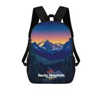 sinyumoney Rocky Mountain National Park Backpacks Kids School Backpack School Bag 3D Printed Fashion School Bags for Boys Elementary And Middle School Students 17inch