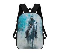 sinyumoney Rogue Rider Children's School Backpack 3D Printed for Kids Travel Rucksacks Book Bags for Boys Elementary School Students 17inch