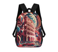 sinyumoney Rom Colosseum 2 School Bags High Secondary School Bags Casual Backpack for Camping Outdoor Adventures And Daily Travel 17inch