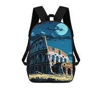 sinyumoney Roman Colosseum School Bags Work Laptop Backpack Rucksack Bag- Perfect for Travel, Work And Daily Use 17inch