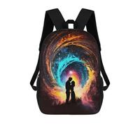 sinyumoney Romance of The Galaxy 3D Printed School Backpack Casual Children's Backpacks 3D Printed School Bag for Boys Elementary And Middle 17inch