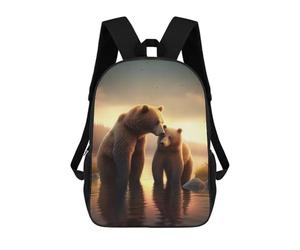 sinyumoney Romantic Bears Love School Backpack Daypacks Business Backpack Water Resistant Bookbag for Campus Outdoor Travel Sports 17inch