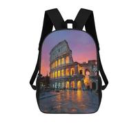 sinyumoney Romantic Colosseum Sunset Backpack School Bag Fashion Stationery Backpack Waterproof Casual Daypacks- Perfect for Travel, Work And Daily Use 17inch