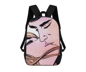 sinyumoney Romantic Comic Art Kiss Backpack School Bag Rucksack for Girls Boys Backpacks Large Capacity Kids Back Pack Lightweight School Bags for Children Students 17inch