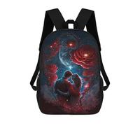 sinyumoney Romantic Couple with Roses Rucksack Rucksack Casual Daypacks School Work Travel Bag for Men, Women & Teenage Boys 17inch