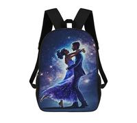 sinyumoney Romantic Dance 17 Inch Backpack School Bag Rucksack for Girls Boys Large Capacity Kids Back Pack Lightweight School Bags for Children Students