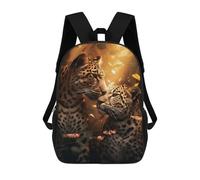 sinyumoney Romantic Loving Leopards Backpack School Bag Rucksack Casual Daypacks School Work Travel Bag for Girl, Teen Girls 17inch