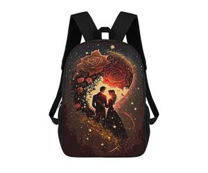 sinyumoney Romantic Moonlit Garden School Bags Large Water Resistant Laptop Backpack - Perfect for Travel, Work And Daily Use 17inch