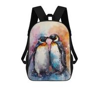 sinyumoney Romantic Penguins School Bags Water Resistant Travel Backpack Computer Bag for Campus Outdoor Travel Sports 17inch