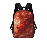 sinyumoney Romantic Sky Hearts Backpack School Bag High Secondary School Bags Casual Backpack - Perfect for Travel, Work And Daily Use 17inch