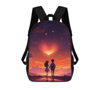 sinyumoney Romantic Sunset Heart Backpack School Bag Computer Rucksack for School/Work/Travel for Camping Outdoor Adventures And Daily Travel 17inch