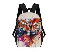 sinyumoney Romantic Tiger Couple Rucksack Large School Backpack for Boys - Perfect for Travel, Work And Daily Use 17inch