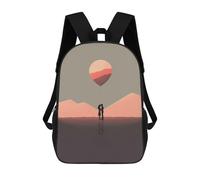 sinyumoney Romantic Valentines Day 3 17 Inch Kids Backpack Fashion Fun Backpack Book Bag for Boys And Teenager 3D Printed for Boys