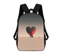 sinyumoney Romantic Valentines Day 4 17 Inch School Bag Backpack Teen Schoolbag 3D Printing Adjustable Schoolbag Fashion Pocket Bag for Kids Boys Girls Students