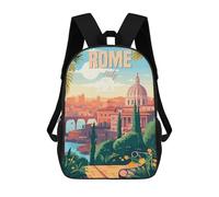 sinyumoney Rome Italy School Backpack Business Laptop Rucksack Bag Unisex Casual Daypack for Men/Women 17inch