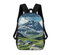sinyumoney Rondane National Park Backpacks Kids School Backpack Fashion School Bag 3D Printed School Bag for Boys Elementary And Middle School Students 17inch