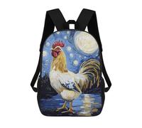 sinyumoney Rooster Under Starry Night Backpack School Business Durable Laptop Bag for Teenage Girls Boys Women Men 17inch