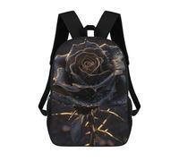 sinyumoney Rose Flower Neon Backpack School Bag School Secondary High School College Backpack Travel for Boys/Girls/Teenagers 17inch