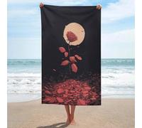 sinyumoney Rose Under The Moonlight Towels Bathroom Extra Large Beach Towel Super Soft Hotel Quality One Size