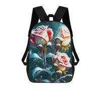 sinyumoney Roses in Snow Red Yellow School Bags Computer Rucksack for School/Work/Travel for Girls Boys Teenage 17inch